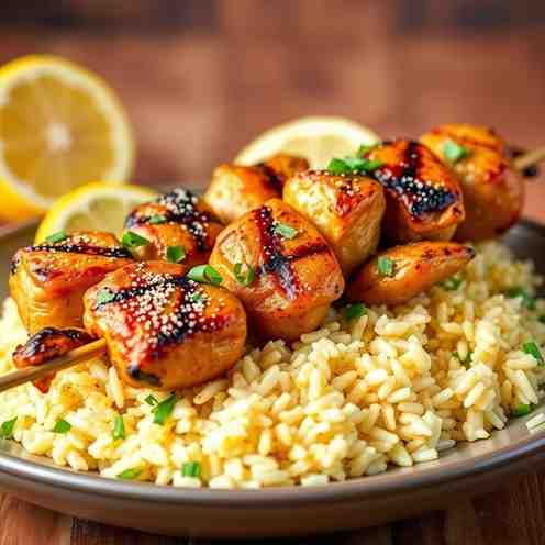 Saffron Lemon Joojeh Kabob - Juicy Mediterranean Chicken Recipe